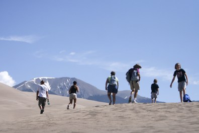 Hiking the great sand dunes in South Central Colorado